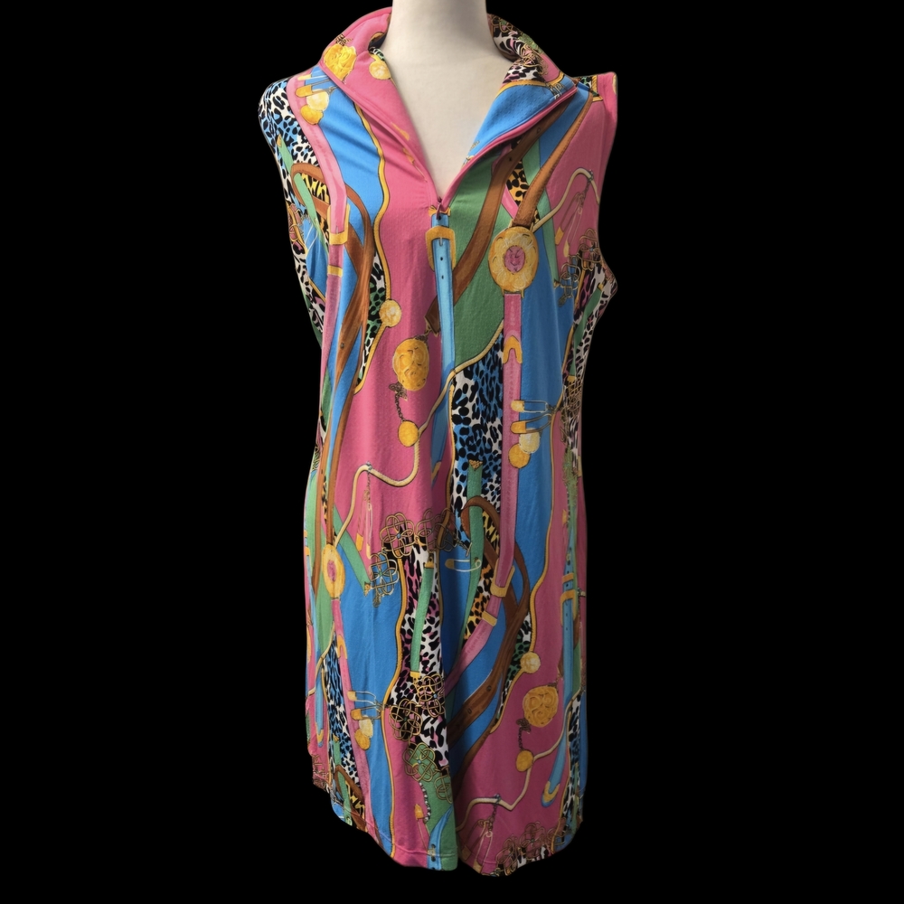 Gottex Vibrant Sleeveless Dress with Animal Print